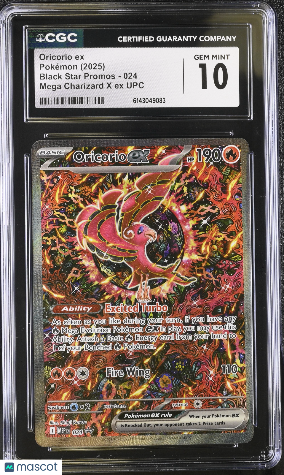 2025 Pokemon Black Star Promos Oricorio ex CGC 10