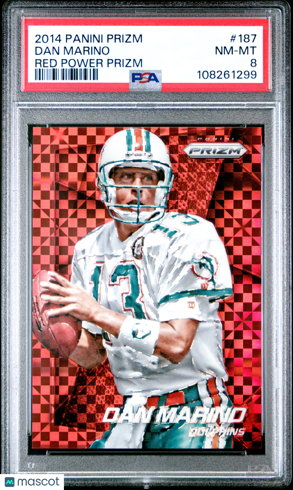 2014 Panini Prizm Dan Marino #187 Red Power PSA 8
