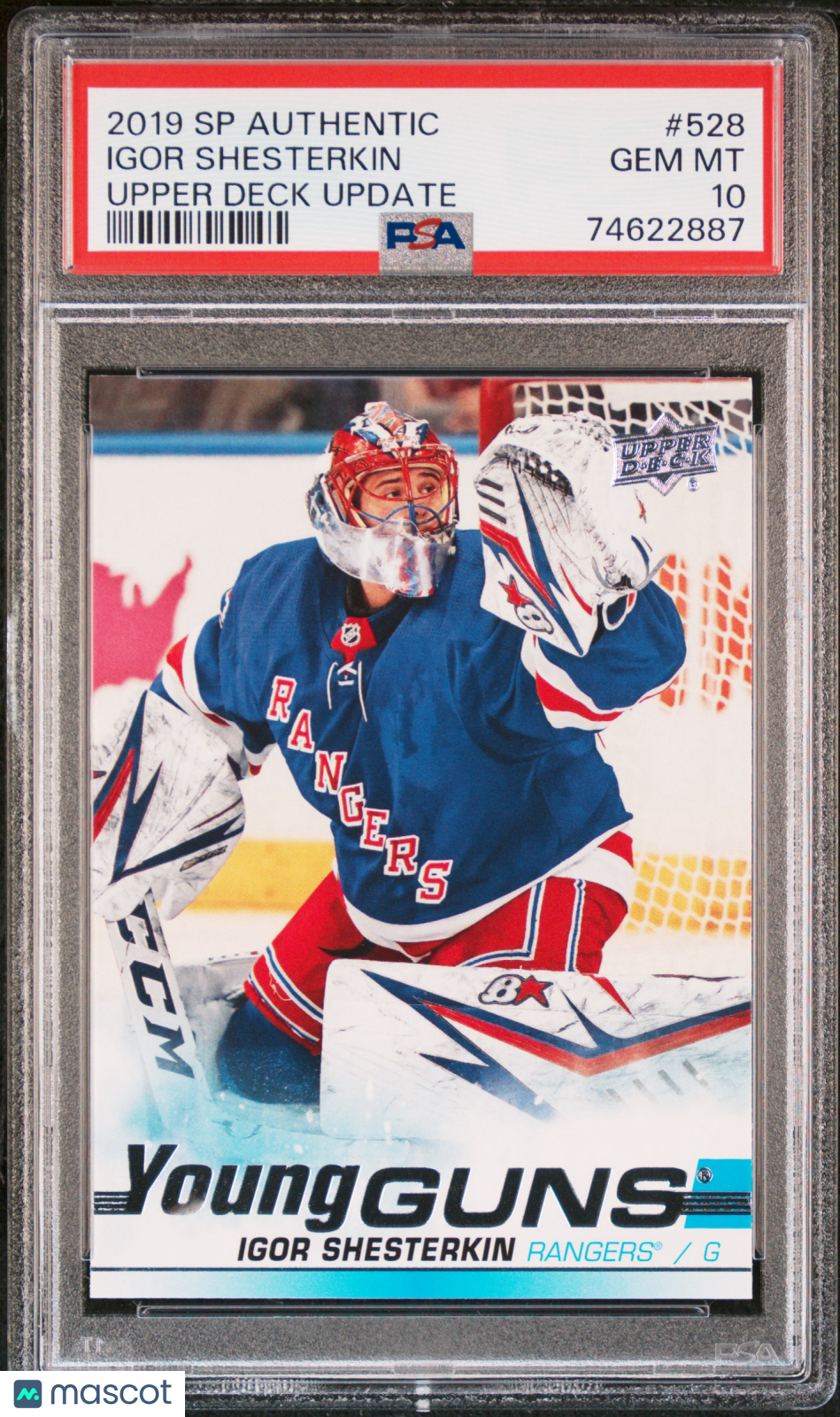 2019 SP Authentic Upper Deck Update Igor Shesterkin #528 PSA 10