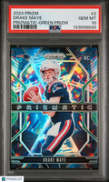 2024 Prizm Drake Maye Rookie Green Prizmatic PSA 10 RC 2024 Panini Prizm Prizmatic Drake Maye #2 Green PSA 10