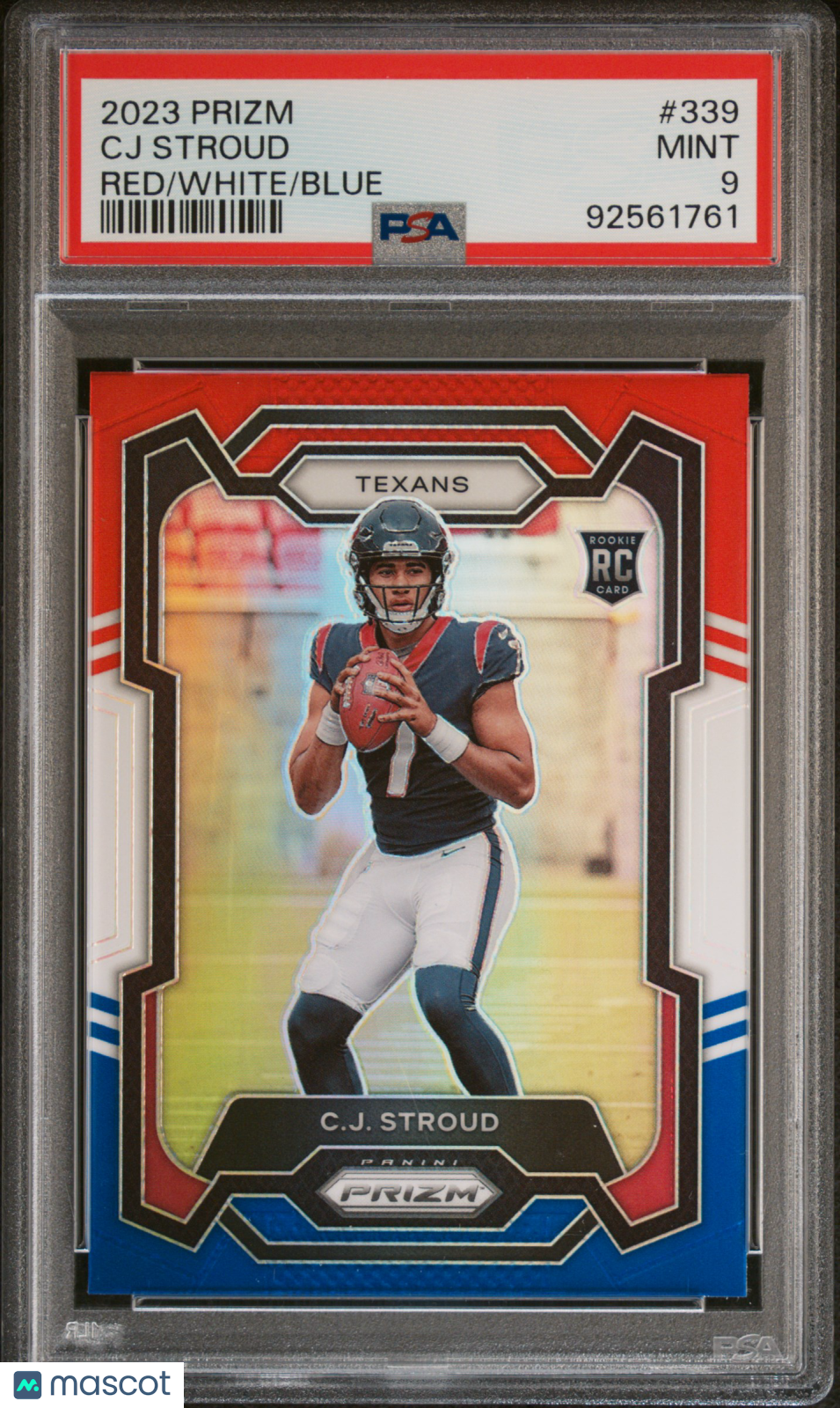2023 Panini Prizm CJ Stroud #339 Red White Blue PSA 9