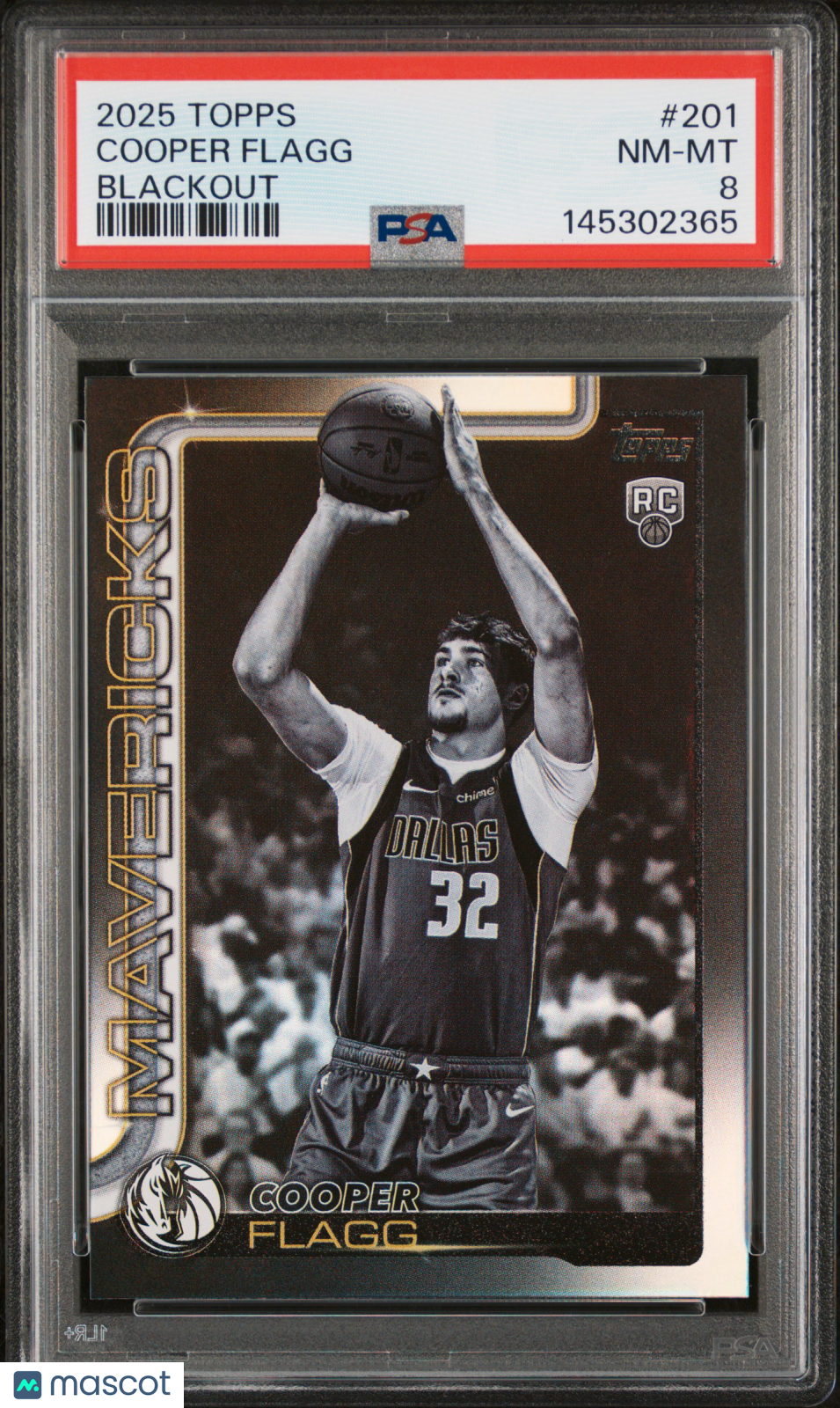 2025 Topps Cooper Flagg Blackout PSA 8