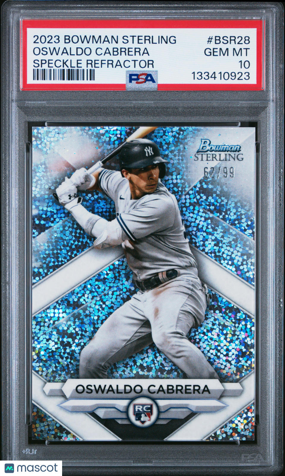 2023 Bowman Sterling Oswaldo Cabrera Speckle Refractor PSA 10
