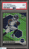 2021 Panini Mosaic D’Wayne Eskridge #319 Green Fluorescent PSA 9