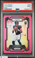 2023 Panini Prizm CJ Stroud #339 Pink PSA 9