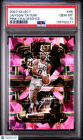 2023 Select Jayson Tatum Pink Cracked Ice PSA 10