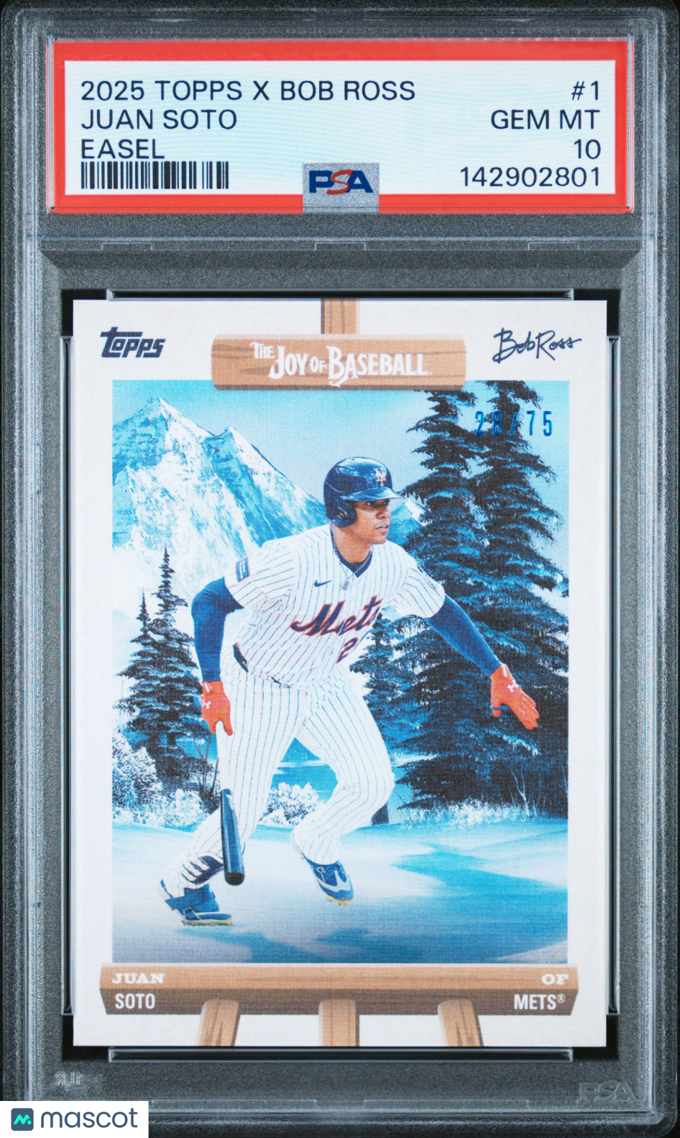 2025 Topps X Bob Ross Juan Soto Easel PSA 10