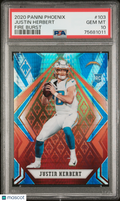 2020 Panini Phoenix Justin Herbert #103 Fire Burst PSA 10