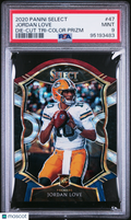 2020 Panini Select Jordan Love Die-Cut Tri-Color Prizm PSA 9