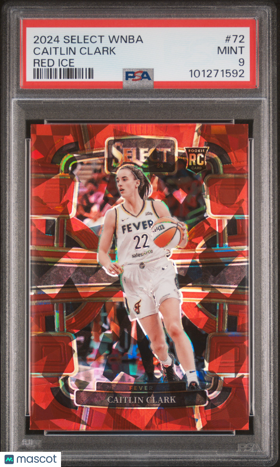 2024 Panini Select WNBA Caitlin Clark #72 Red Ice PSA 9