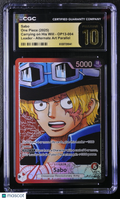 2025 One Piece Sabo Carrying on His Will OP13-004 Alternate CGC Pristine 10