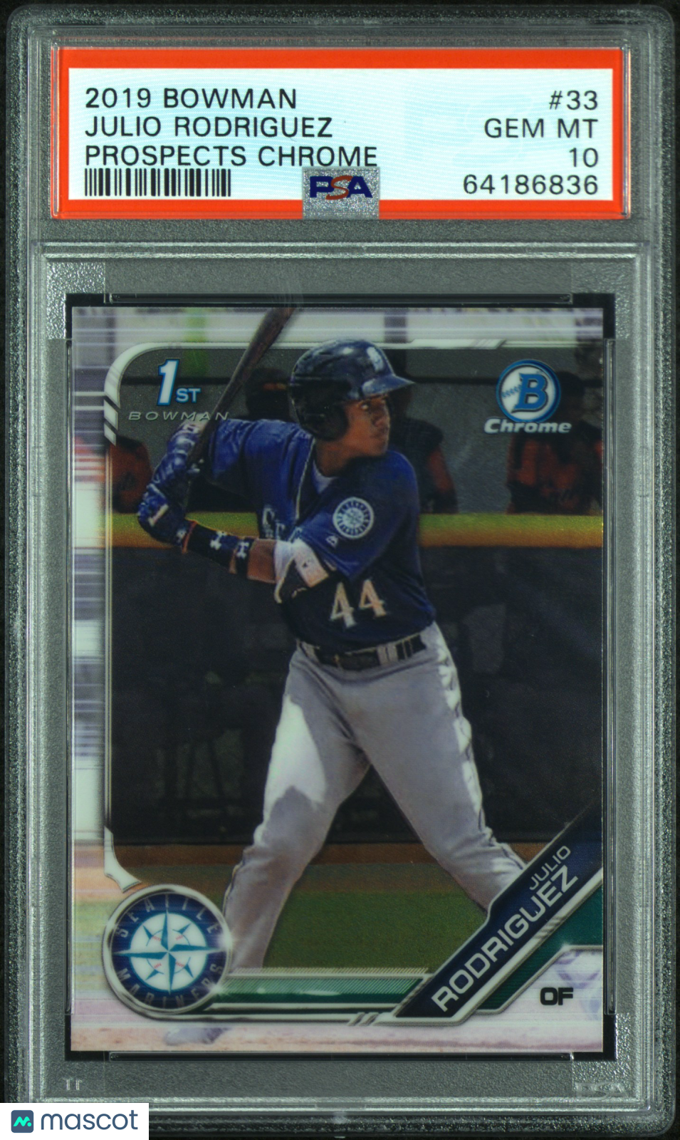 2019 Bowman Julio Rodriguez Prospects Chrome PSA 10