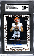 2021 Leaf Trinity Trevor Lawrence #CA-TL1 Clear Autograph 40 SGC 10