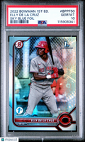 2022 Bowman 1st Edition Elly De La Cruz Sky Blue Foil PSA 10