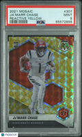 2021 Panini Mosaic Ja’Marr Chase #307 Reactive Yellow PSA 9