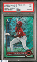 2022 Bowman Mega Box Chrome Elly De La Cruz #224 Green Refractor PSA 9