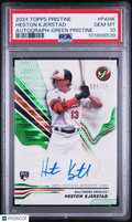 2024 Topps Pristine Pristine Autographs Heston Kjerstad #PAHK Green /150 PSA 10