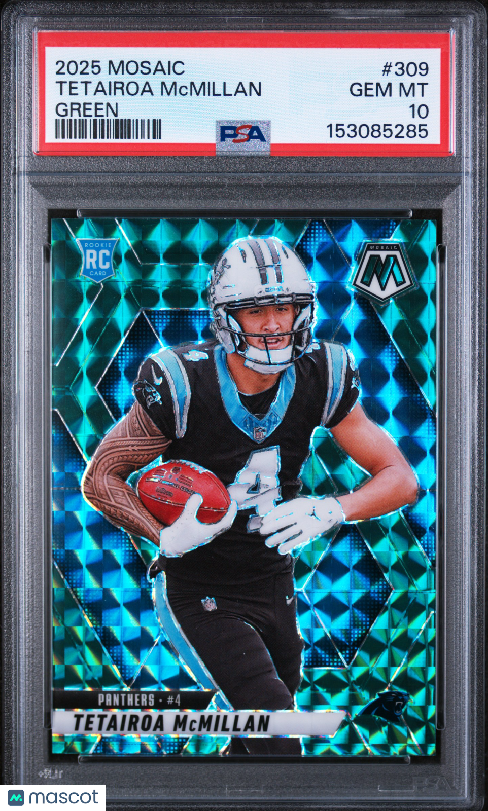 2025 Mosaic Tetairoa McMillan Green PSA 10