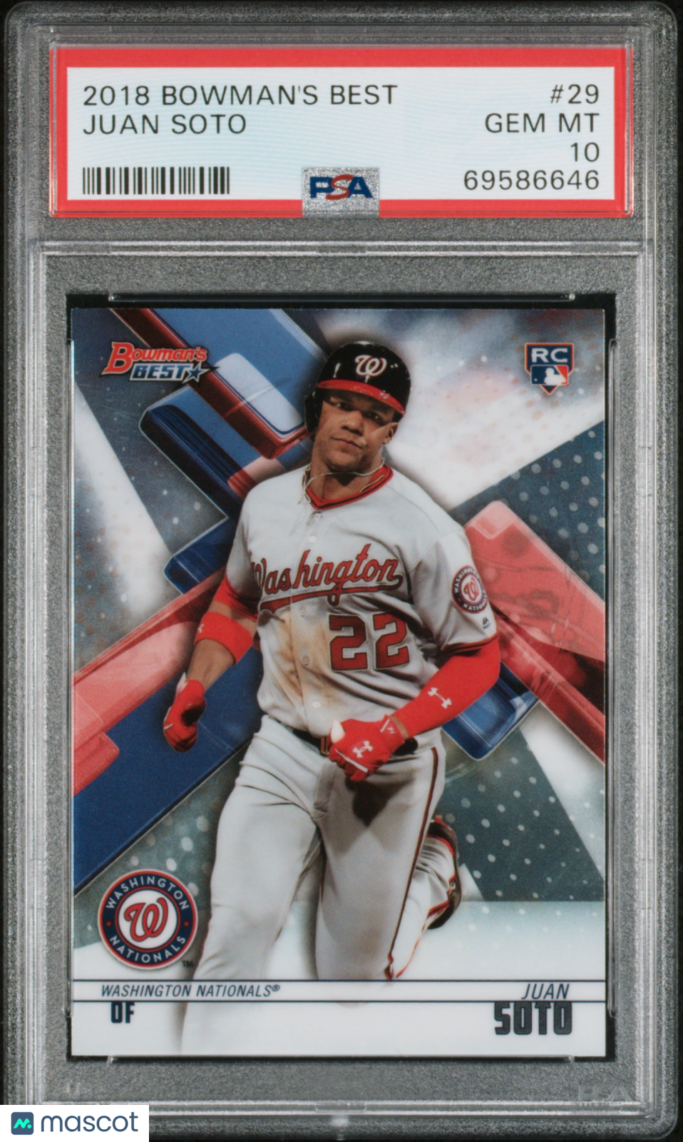 2018 Bowman's Best Juan Soto PSA 10