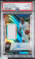 2021 Spectra Ziaire Williams Rookie Patch Auto RPA 23/149 PSA 10 RC