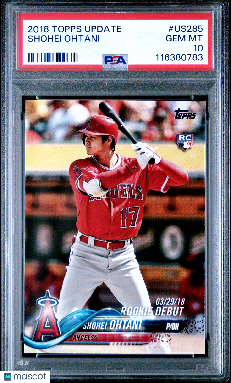2018 Topps Update Shohei Ohtani PSA 10