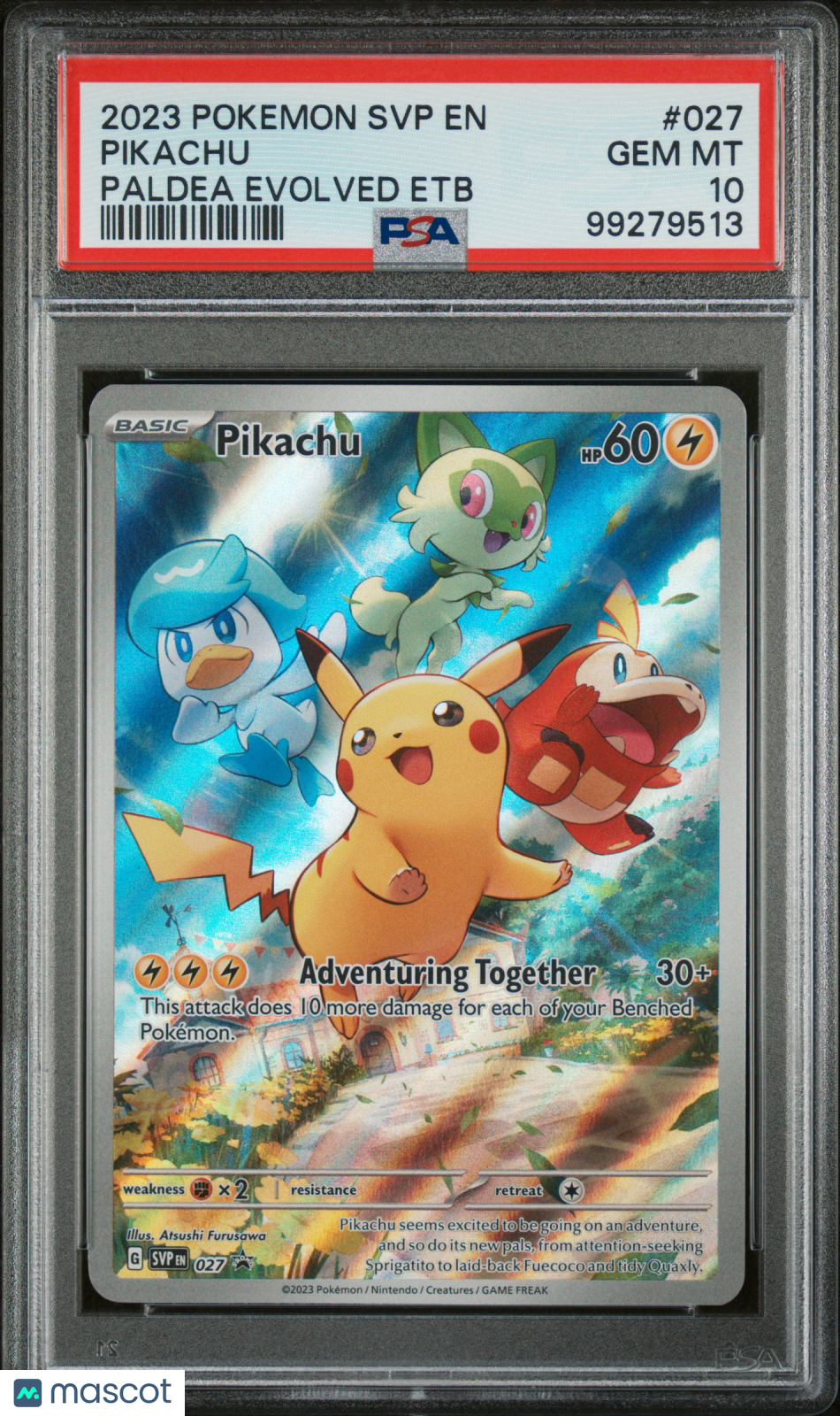 2023 Pokemon SVP EN Pikachu Paldea Evolved ETB PSA 10