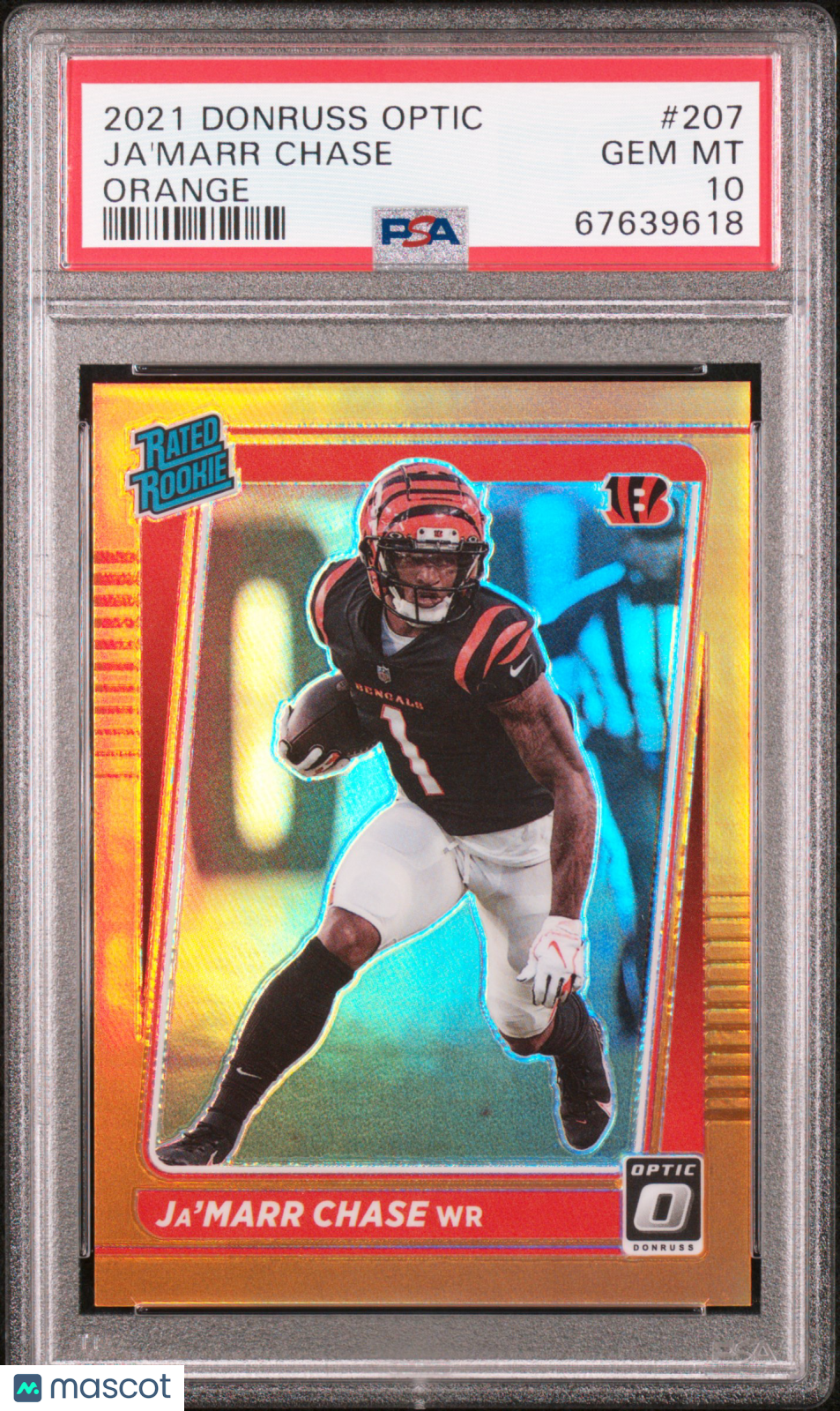 2021 Optic Ja'Marr Chase Orange 138/199 PSA 10 RC