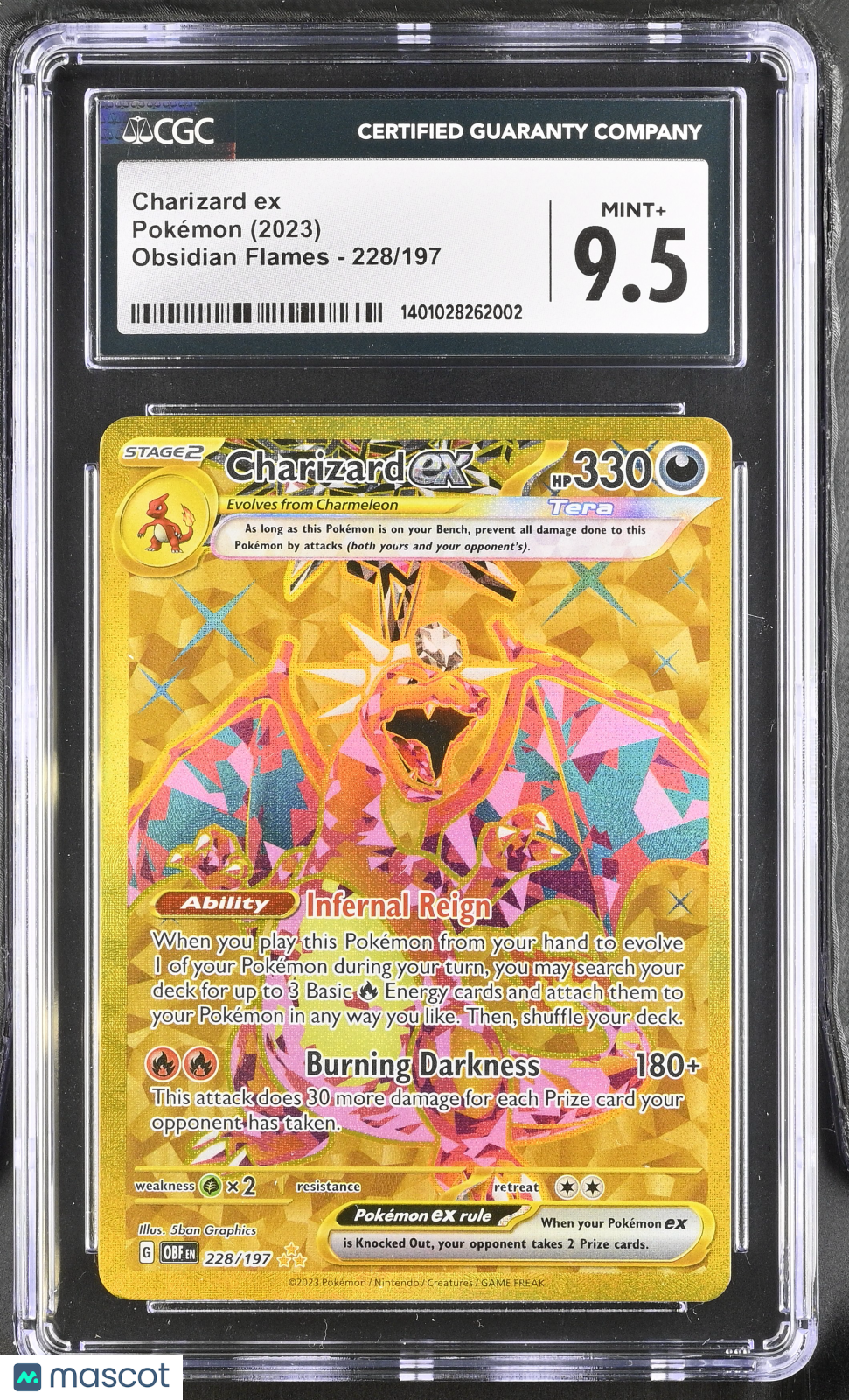 Pokemon Charizard ex 228 197 CGC 9.5