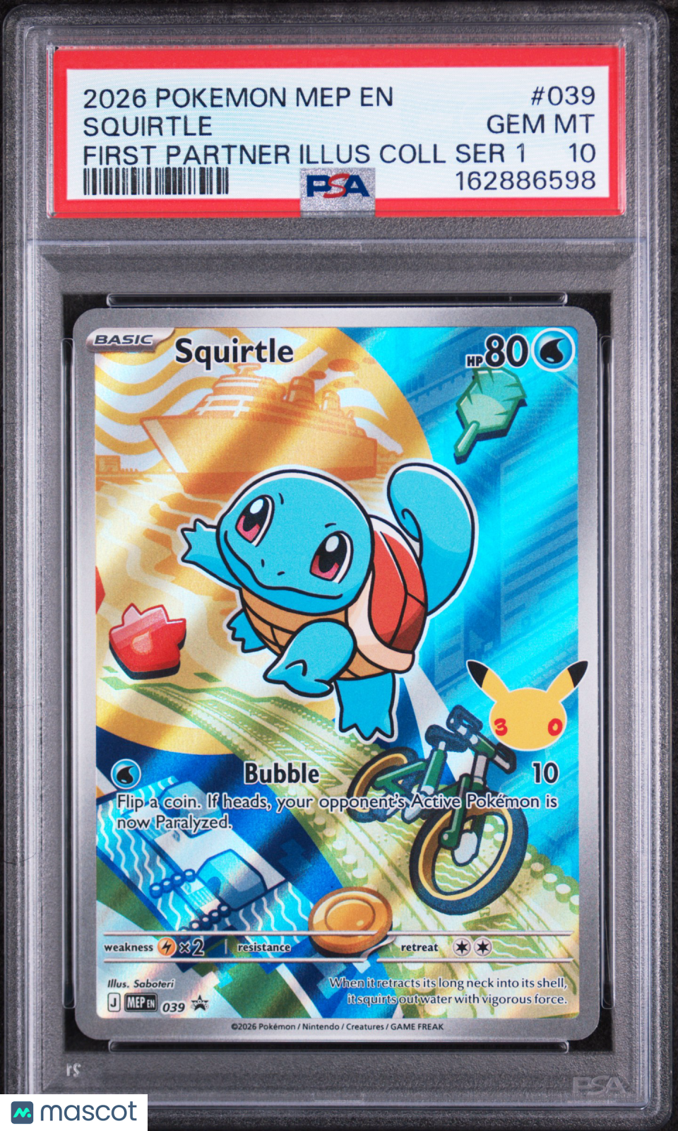 2026 Pokemon Mega Evolution Promos Squirtle First Partner PSA 10