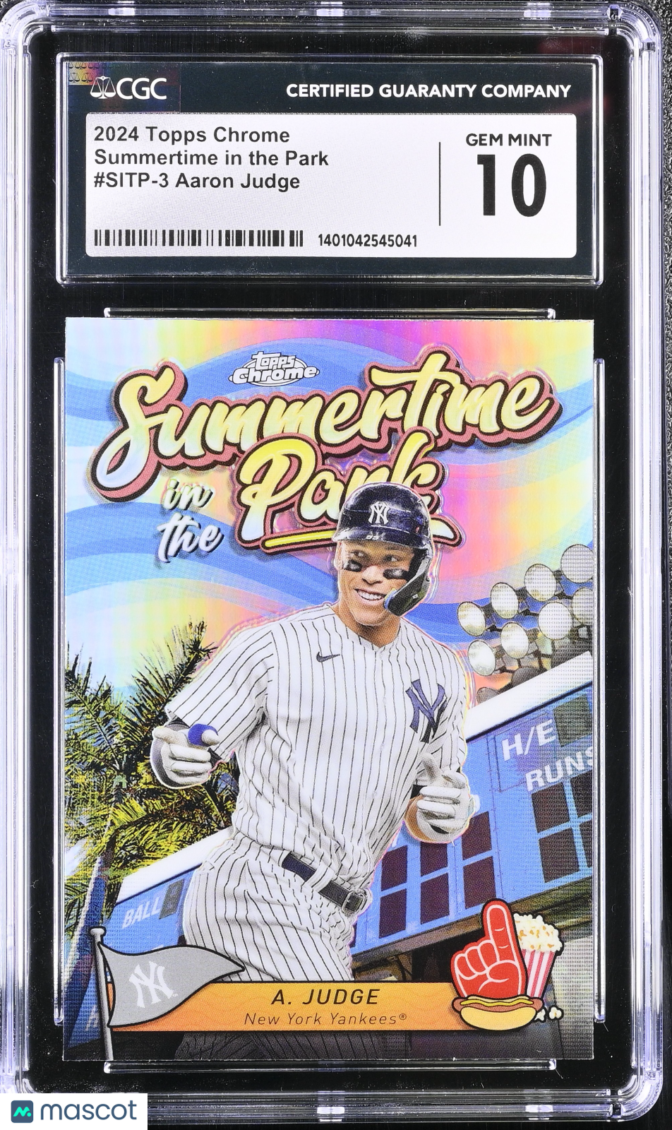 2024 Topps Chrome Aaron Judge Summertime in the Park CGC 10