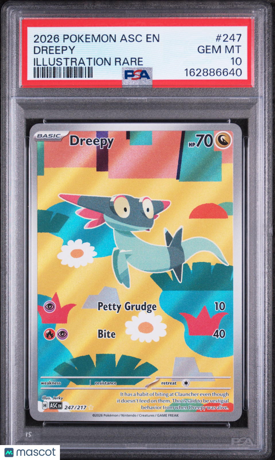 2026 Pokemon Ascended Heroes Dreepy Illustration Rare PSA 10