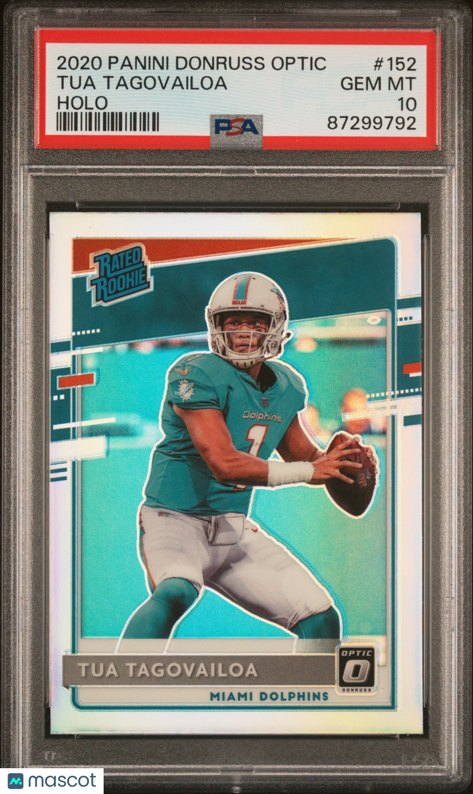 2020 Donruss Optic Tua Tagovailoa Rookie Holo PSA 10 RC