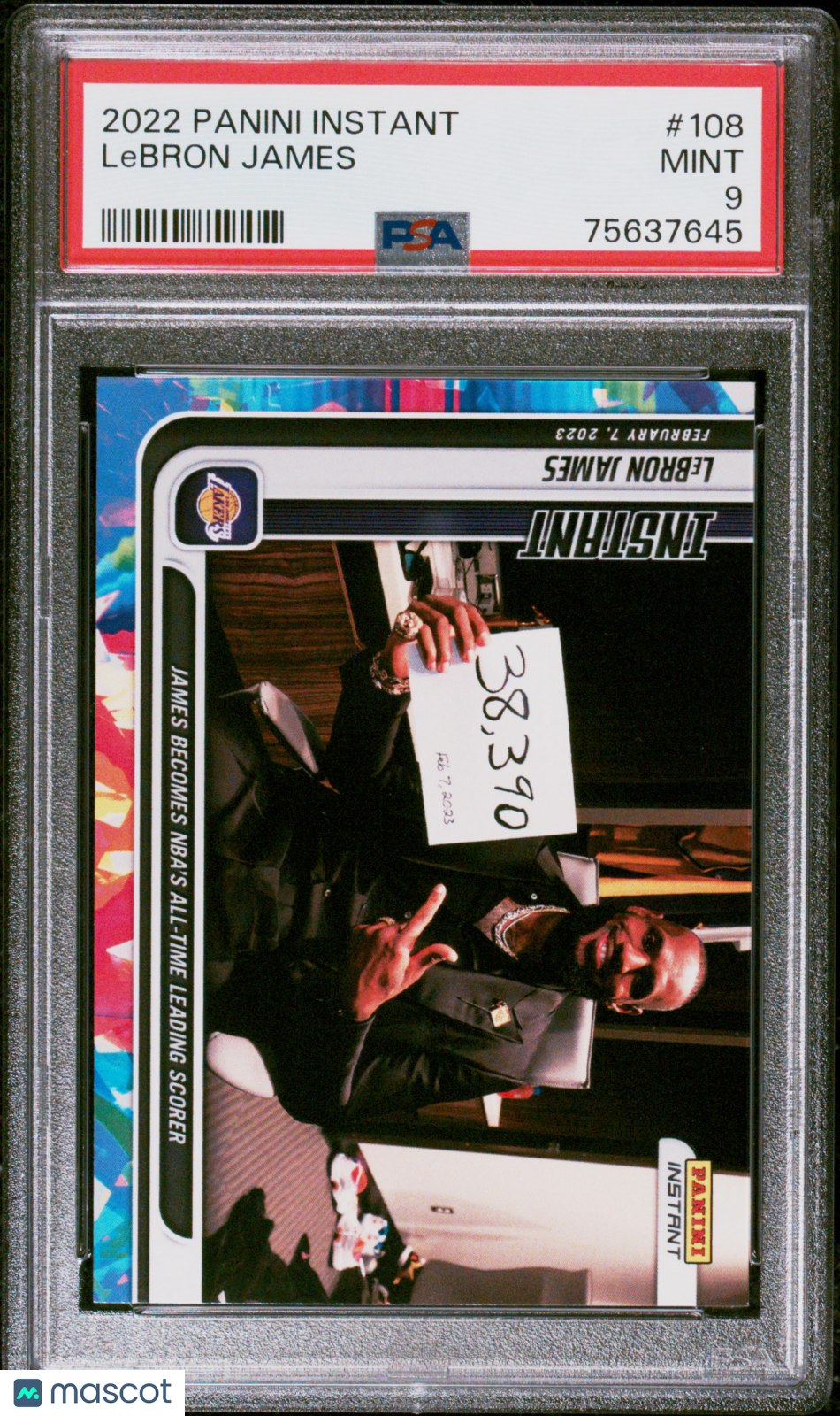 2022 Panini Instant LeBron James #108 PSA 9