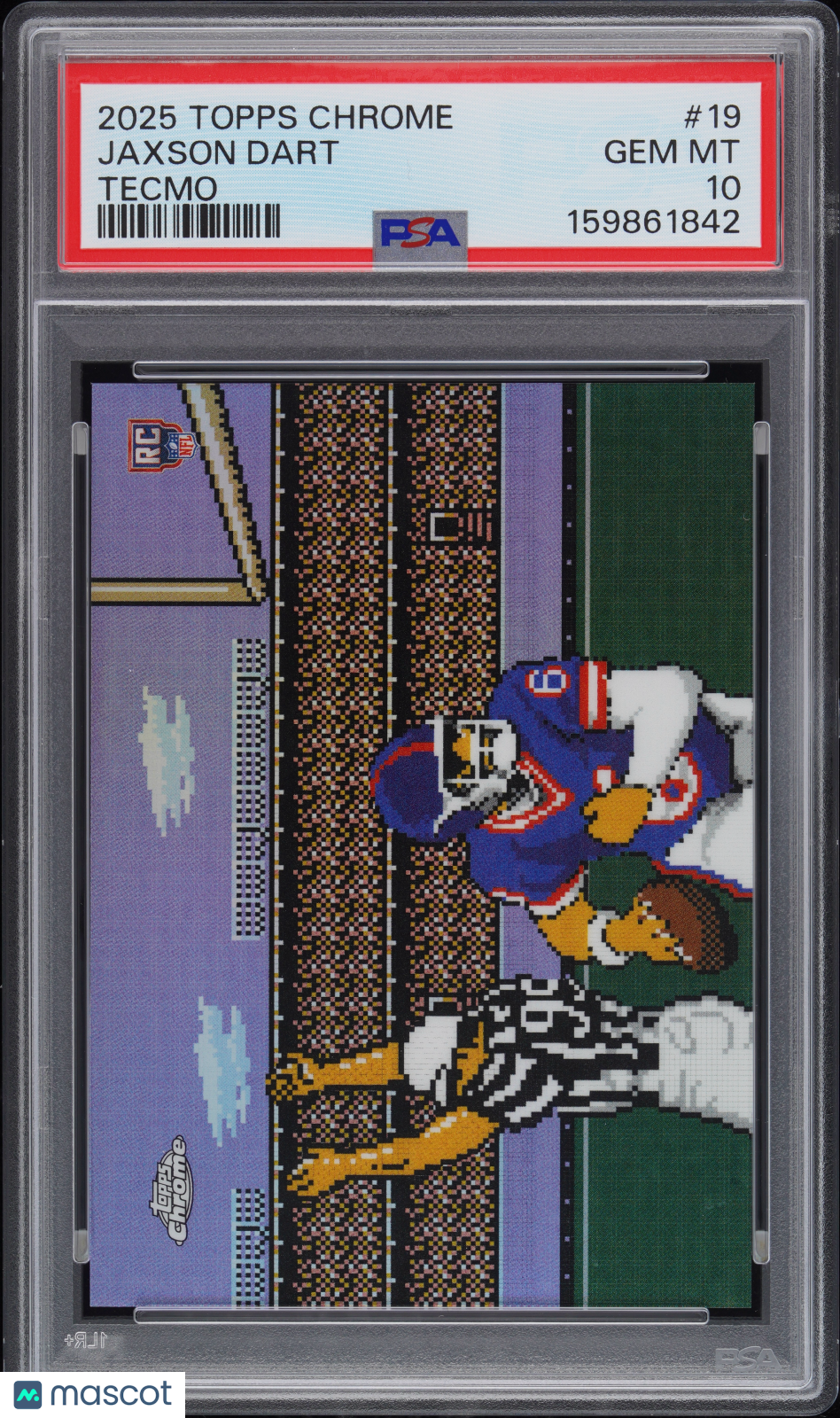 2025 Topps Chrome Tecmo Jaxson Dart #19 PSA 10