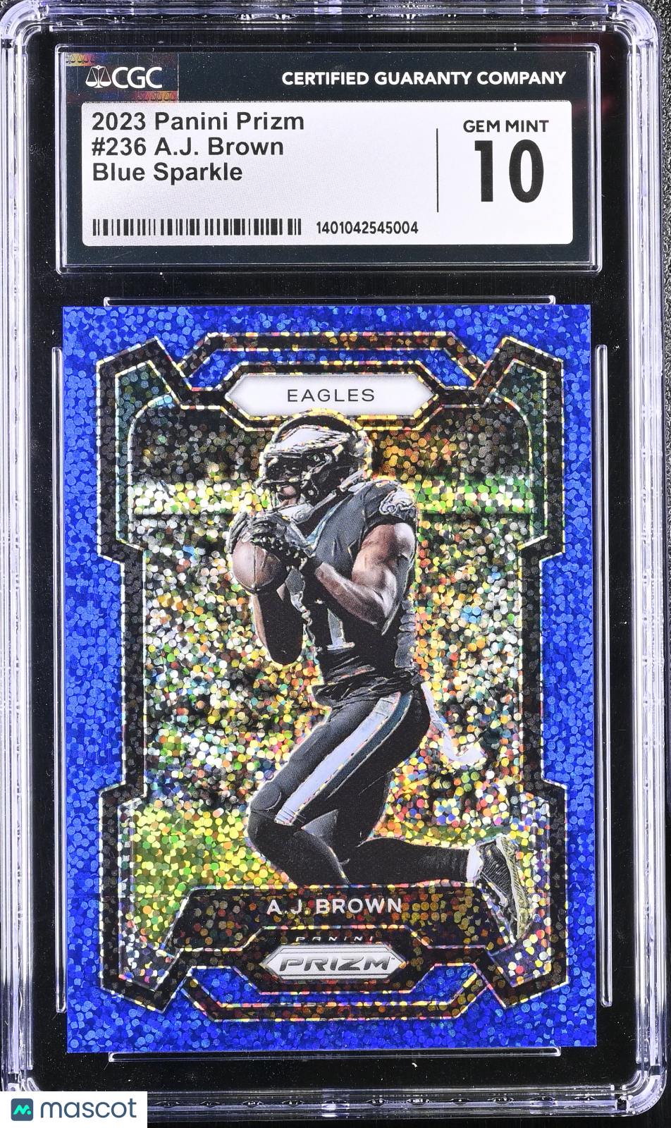 2023 Prizm AJ Brown Blue Sparkle 83/96 CGC 10