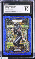 2023 Prizm AJ Brown Blue Sparkle 83/96 CGC 10