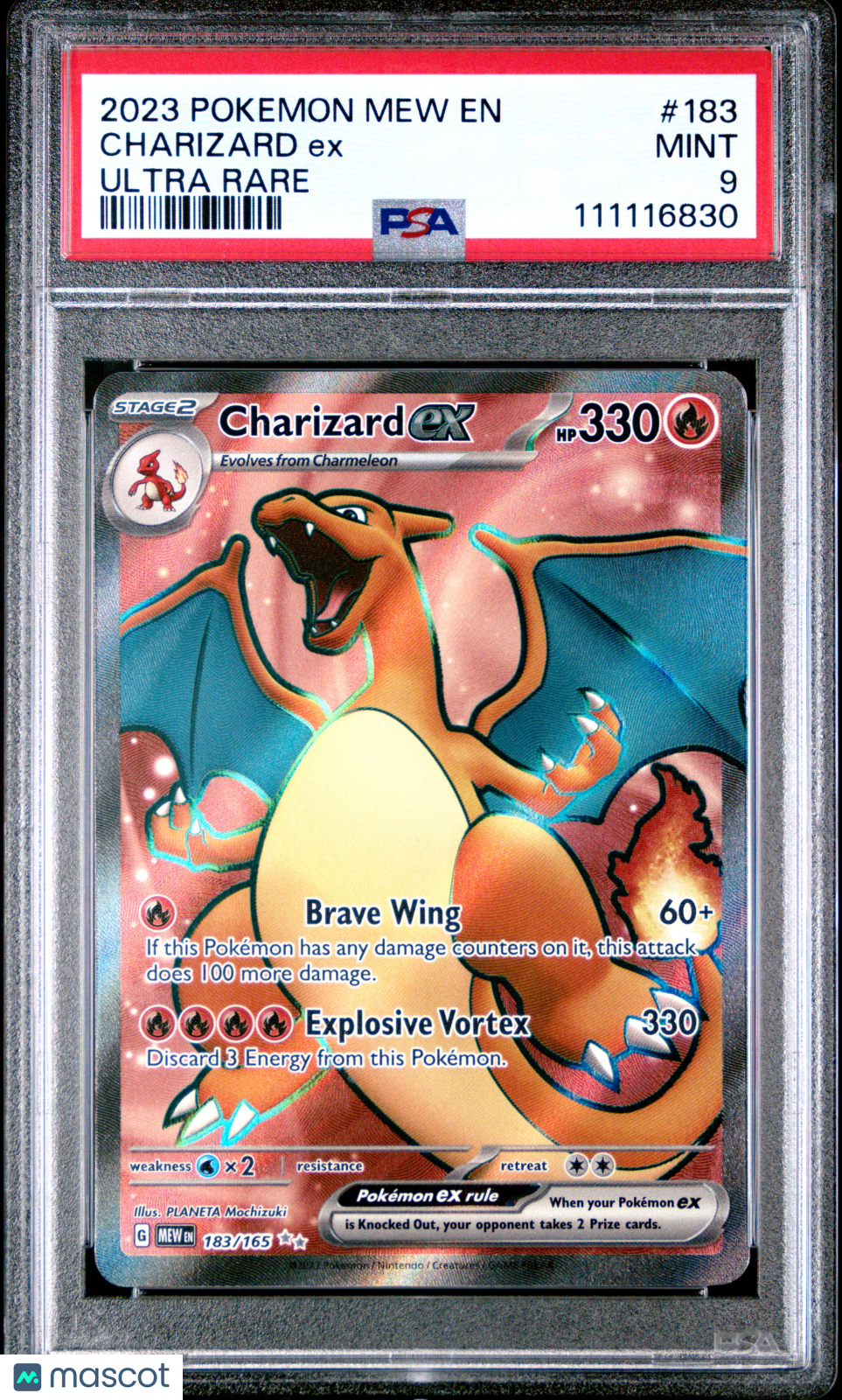 2023 Pokemon Mew EN-151 Charizard EX Ultra Rare PSA 9 #183
