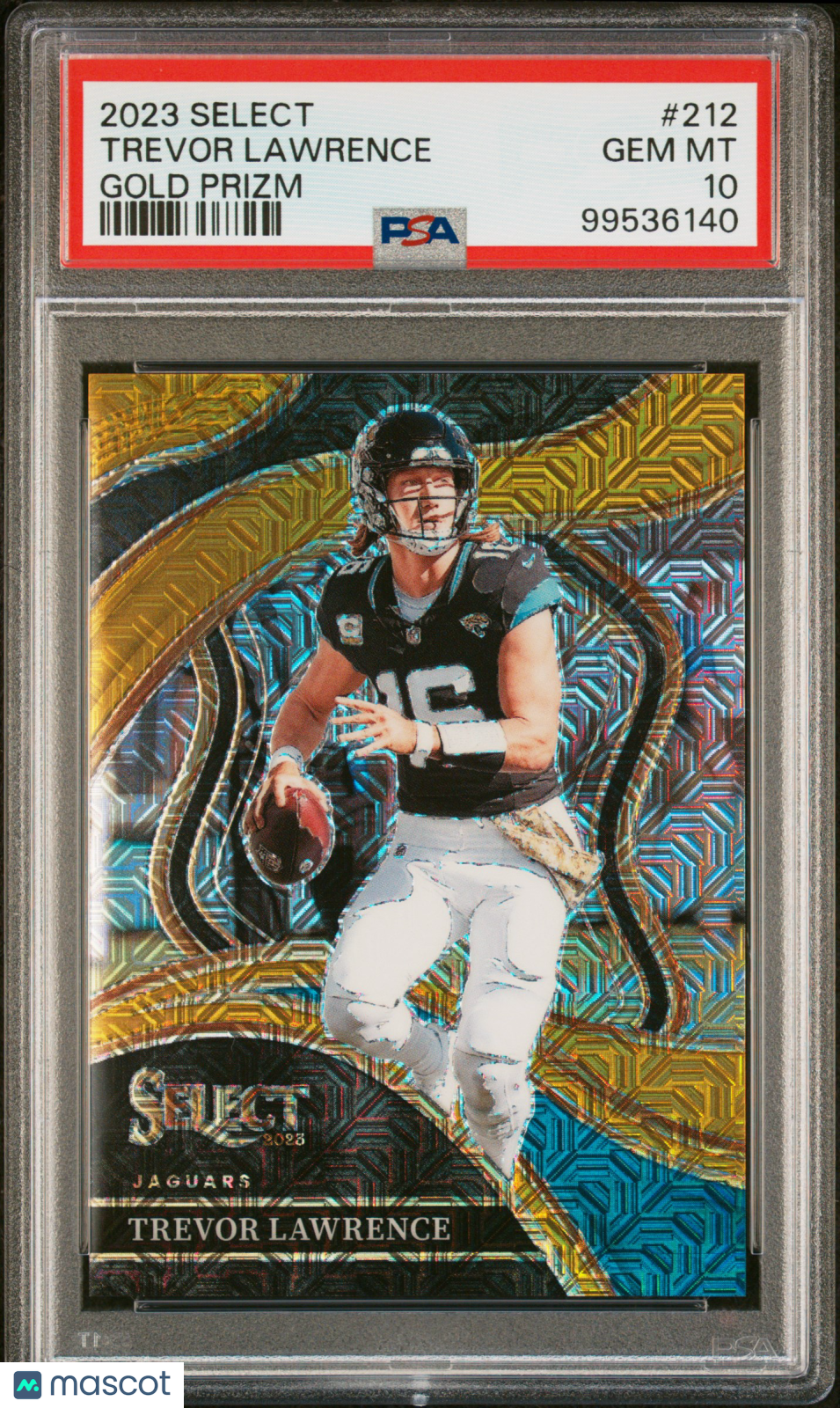 2023 Panini Select Trevor Lawrence #212 Gold Prizm PSA 10