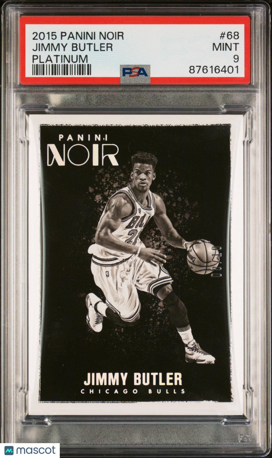 2015 Panini Noir Jimmy Butler #68 Platinum /14 PSA 9