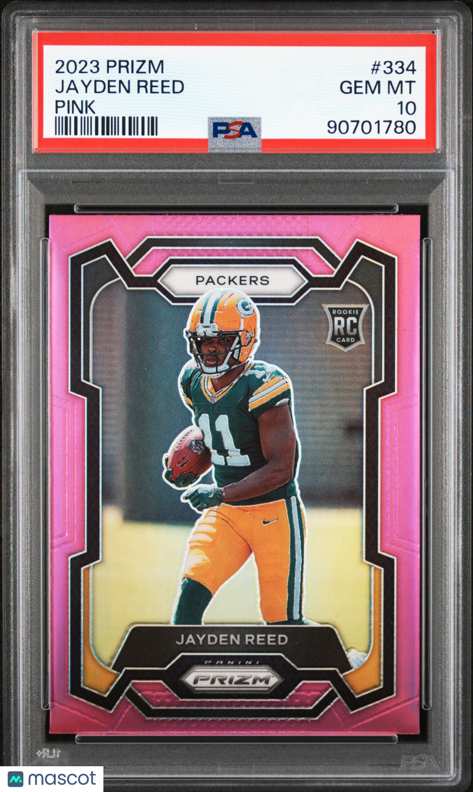 2023 Panini Prizm Jayden Reed #334 Pink PSA 10