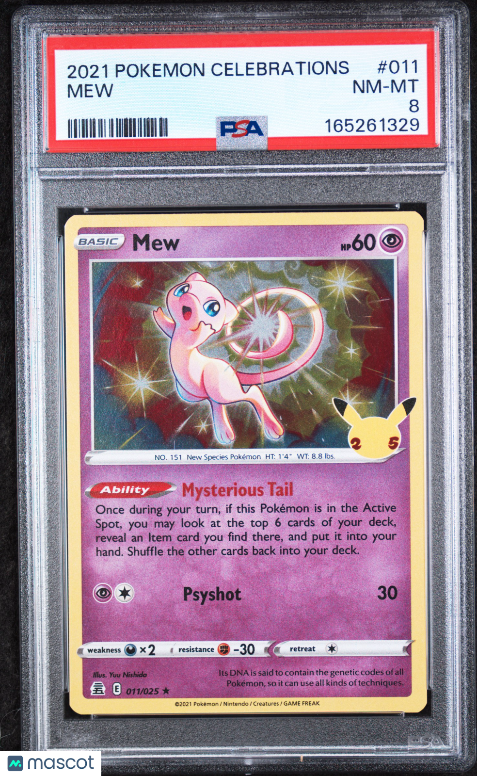2021 Pokemon Celebrations Mew PSA 8