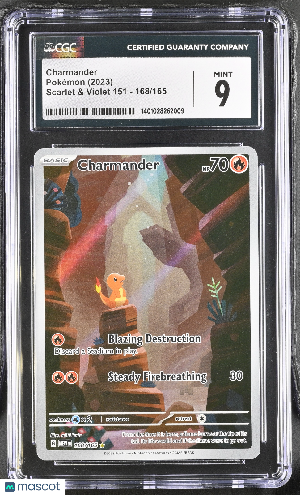 Pokemon Charmander 168 165 CGC 9