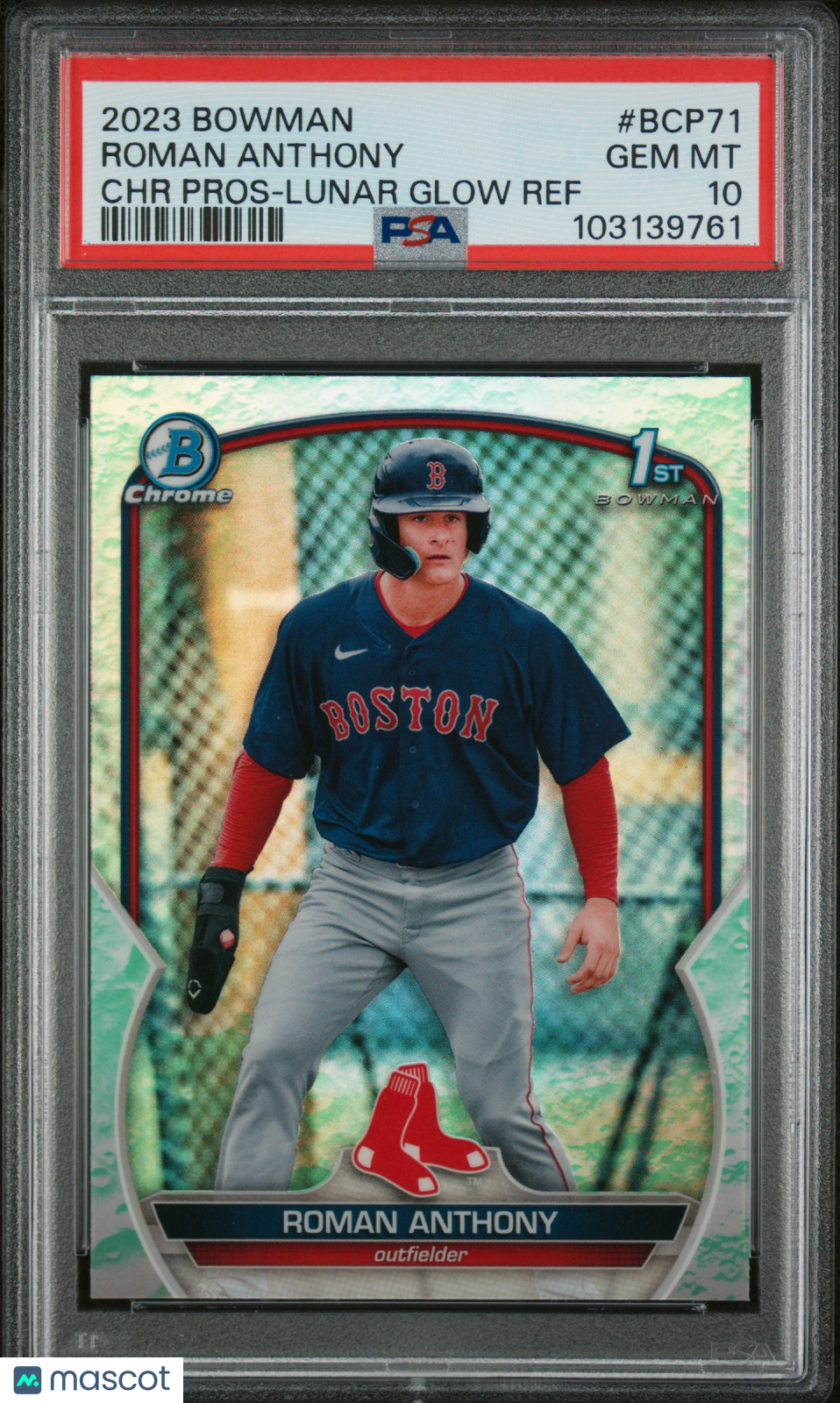 2023 Bowman Roman Anthony Lunar Glow Refractor PSA 10