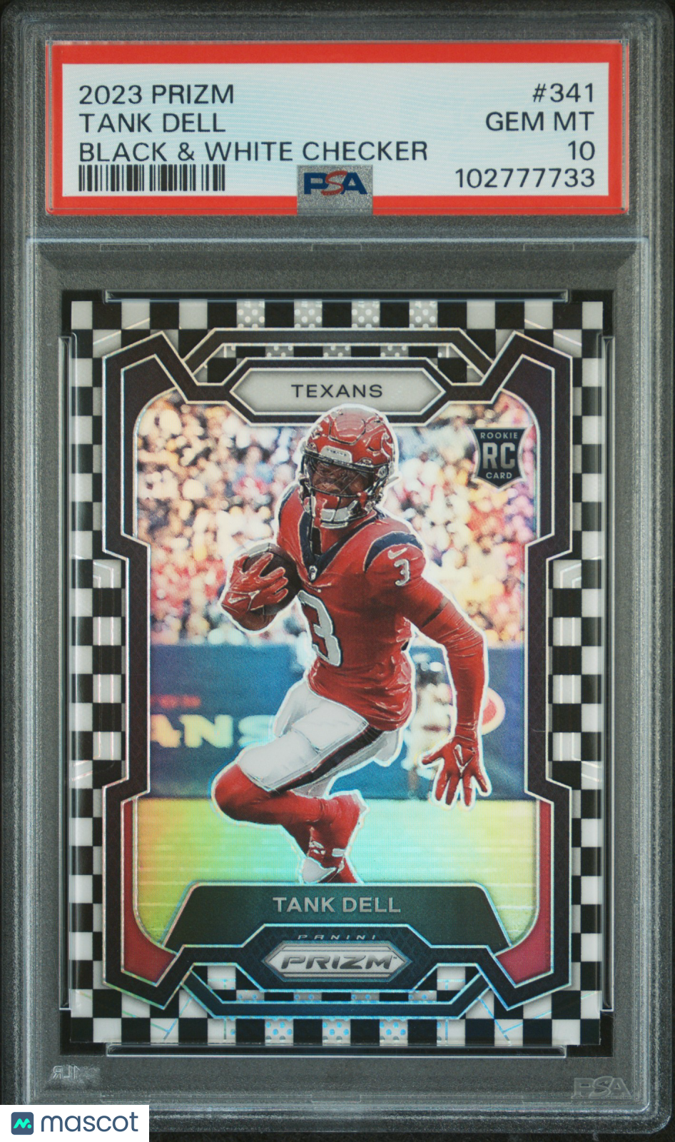 2023 Panini Prizm Tank Dell #341 Black & White Checker PSA 10