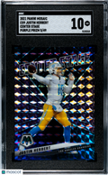 2021 Panini Mosaic Justin Herbert #CS9 Center Stage Purple Prizm 49 SGC 10