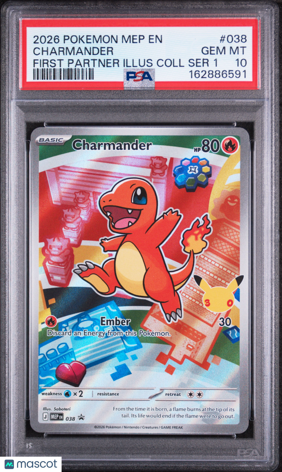 2026 Pokemon Mega Evolution Promos Charmander First Partner PSA 10
