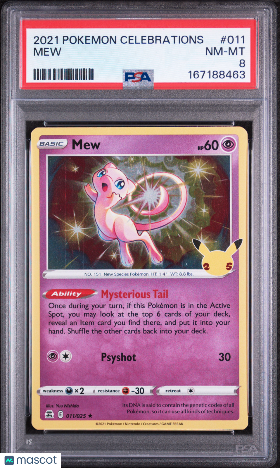 2021 Pokemon Celebrations Mew PSA 8