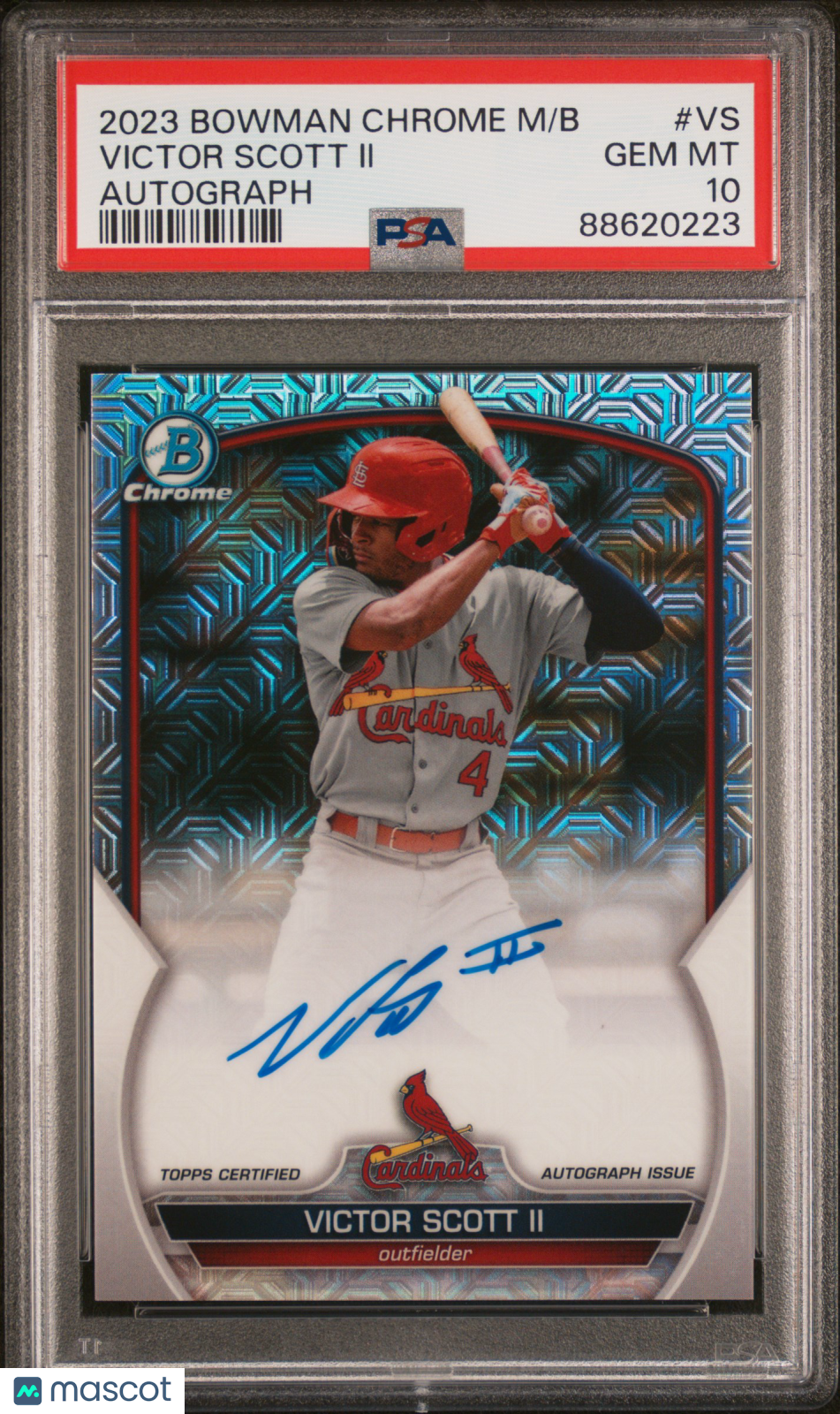 2023 Bowman Chrome Mega Box Victor Scott II Auto PSA 10