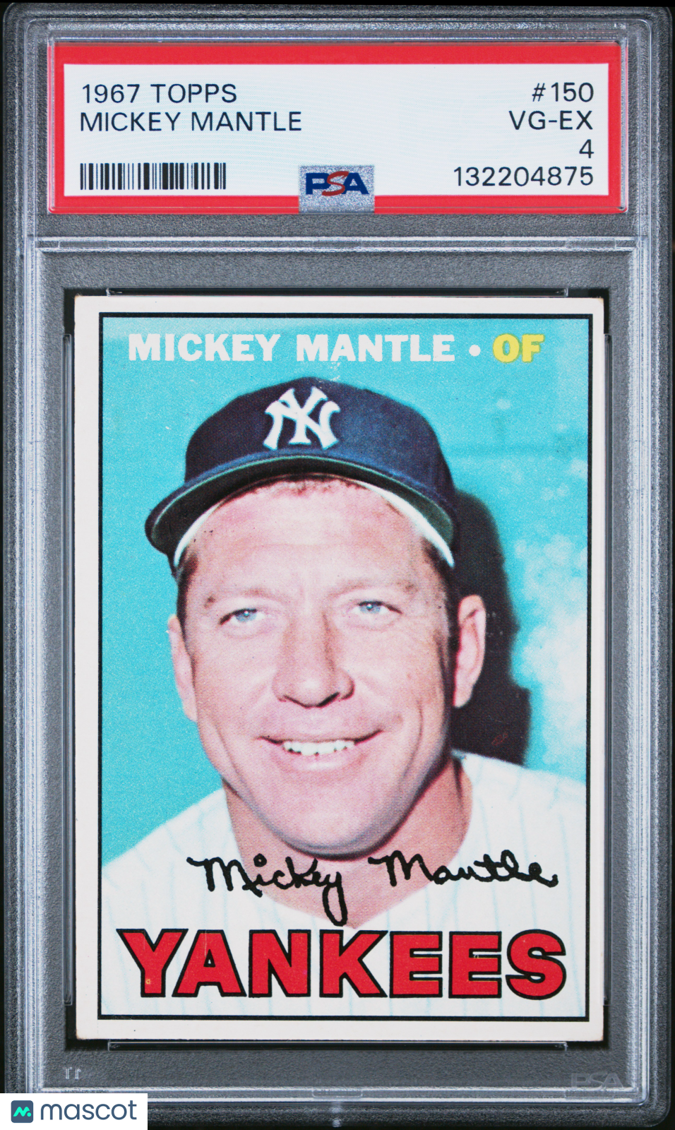 1967 Topps Mickey Mantle PSA 4