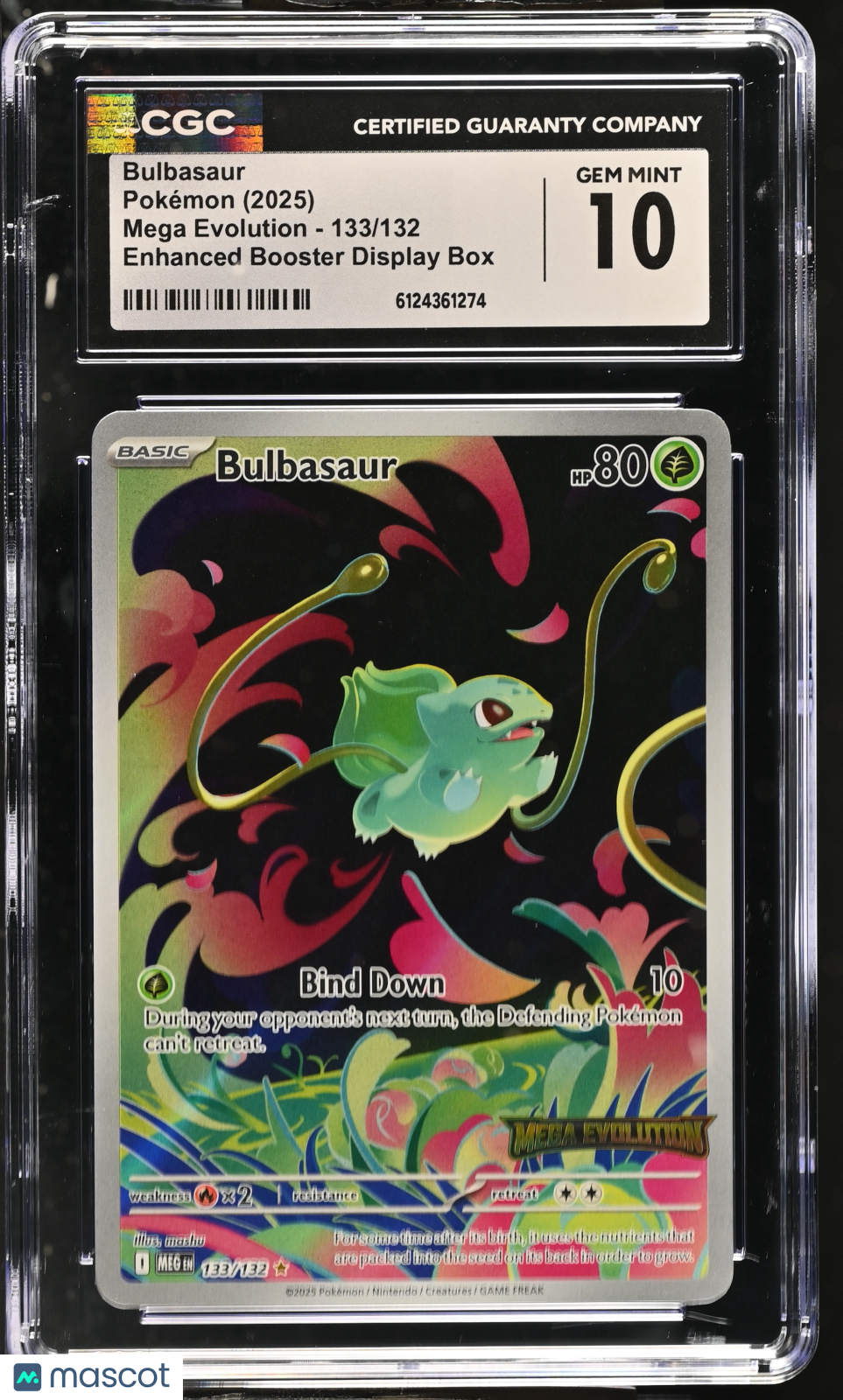 2025 Pokemon Mega Evolution Bulbasaur Enhanced Booster Display Box CGC 10 #133/132